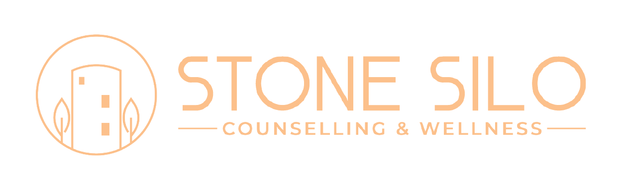 Logo of Stone Silo Counselling & Wellness with a silo icon and modern font.