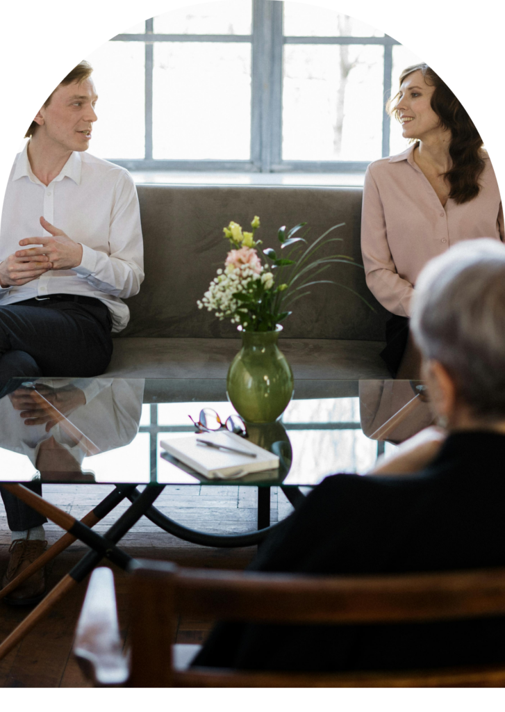 Therapists engaging in a counselling session at Stone Silo Wellness center.